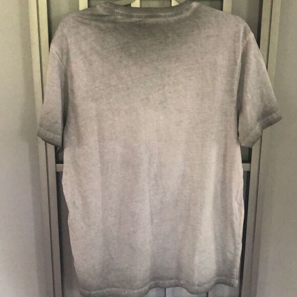 GUESS Los Angeles Distressed tie-dyed Sage green men's T-shirt M￼ - Picture 4 of 4